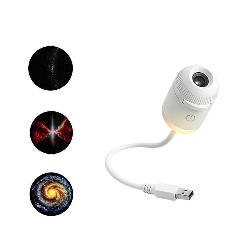 Projecteur de ciel étoilé 2-en-1 mini, veilleuse avec 10 films, lumière d'ambiance ciel étoilé pour 