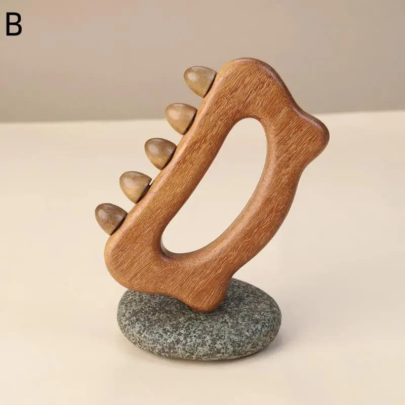 Planche de massage thérapeutique en bois de santal pour drainage lymphatique abdominal et sculpture 