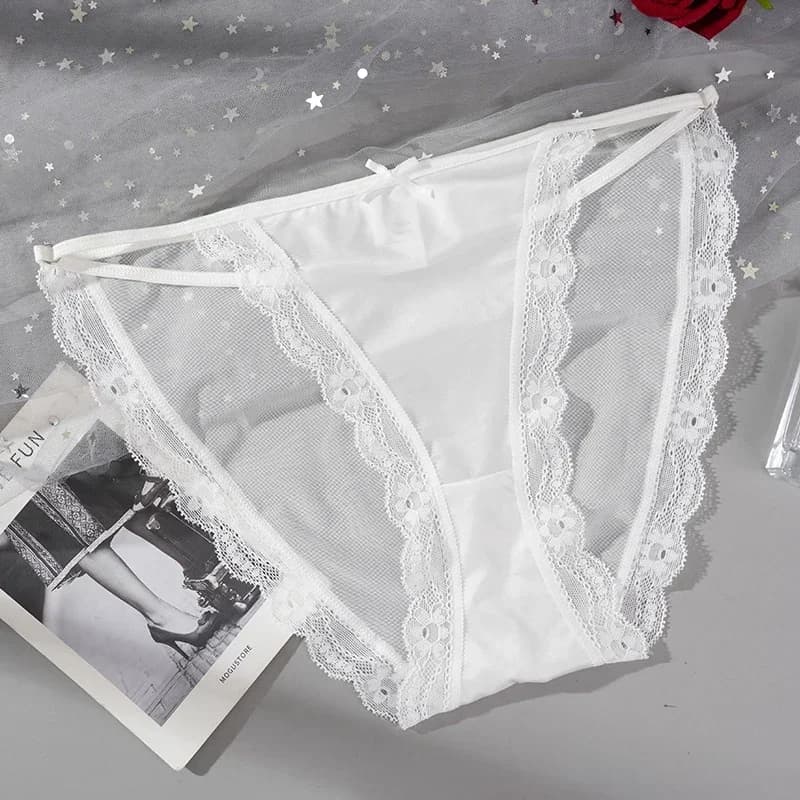 InjUnderwear-Culotte en dentelle souple pour femme, sous-vêtement sans couture, taille basse, slip e