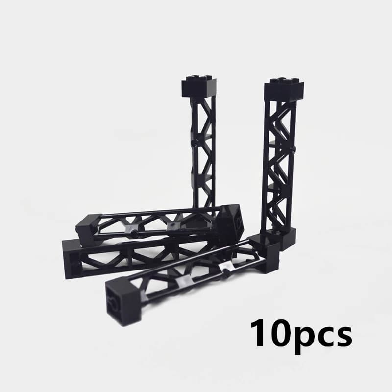 Buffer de Train urbain, pièces d'arrêt Strar, blocs de construction de gare MOC, pont créatif techni