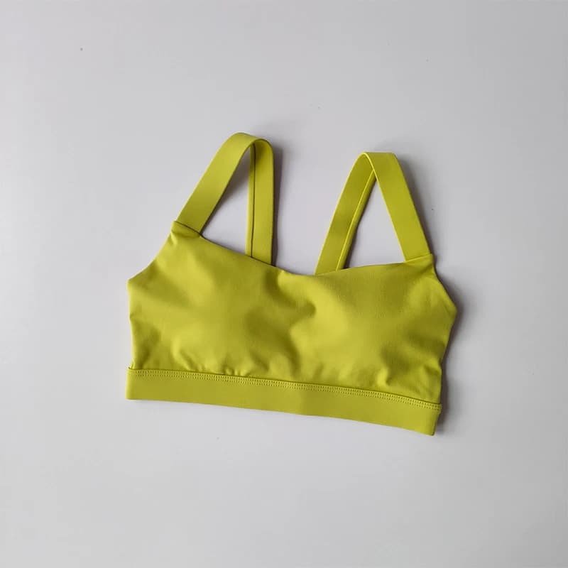 Ensemble de yoga effet seconde peau pour femme, soutien-gorge de sport haute performance avec coussi