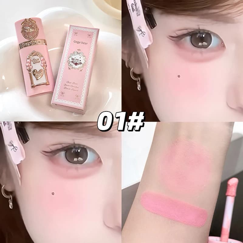 Fard à joues liquide 'Gege Bear' (hydratation longue durée, fard à joues en poudre pour le visage, i