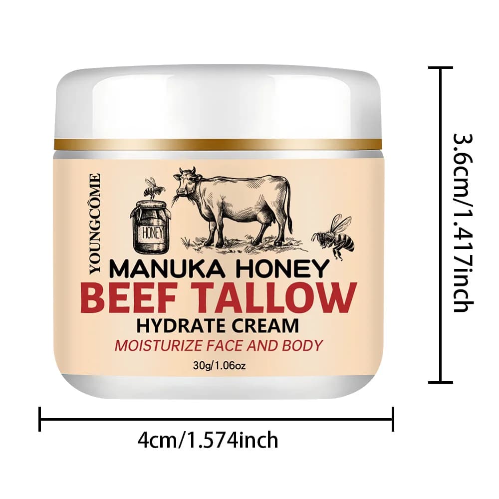Manuka miel boeuf Tallow crème pour le visage hydratant visage Anti-âge soins de la peau réparation 