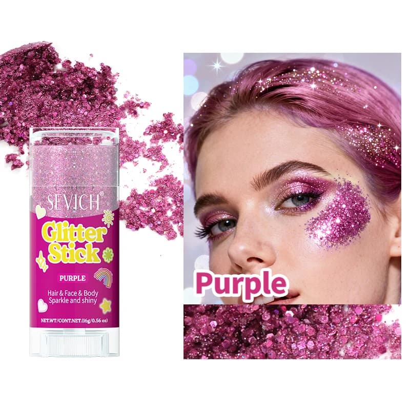 Bâton de paillettes pour le corps, gel brillant pour cheveux, visage et corps, maquillage pour festi