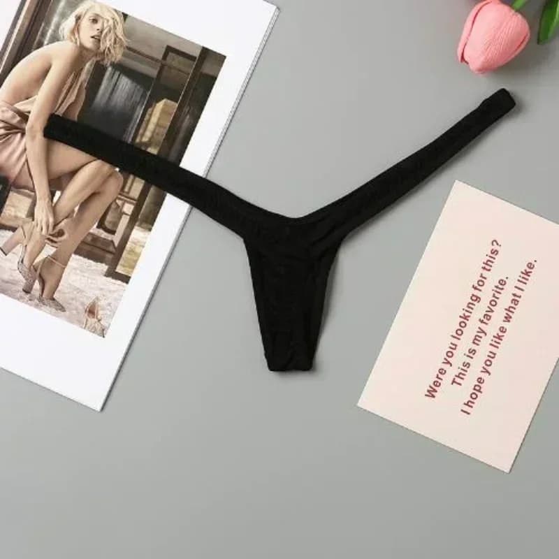 String en V profond pour femmes, ligne respirante, Sexy, taille basse, Mini culotte, bas de Bikini, 