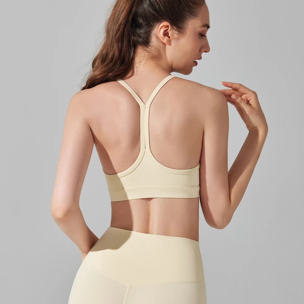 Soutien-gorge de sport à fort impact pour femme – Soutien-gorge de fitness respirant Racerback Yoga 