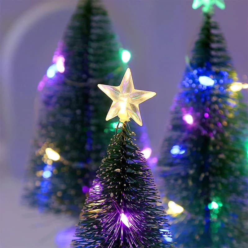 2023 nouveaux mini arbres de Noël lumineux beaux petits arbres de Noël artificiels décorations de bu