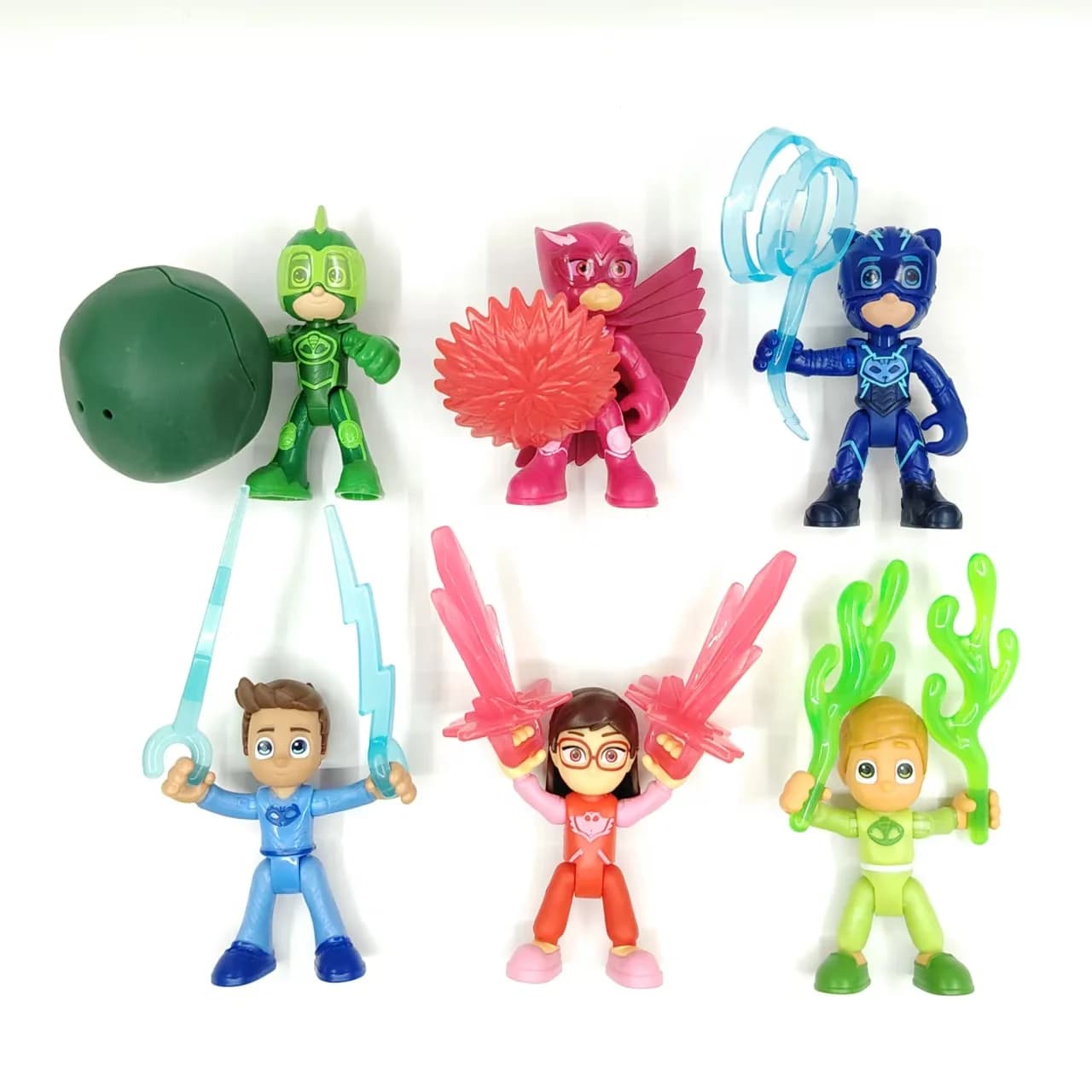 Pyjama héros au clair de lune, figurines d'action mobiles, ensemble complet de jouets à main déformé