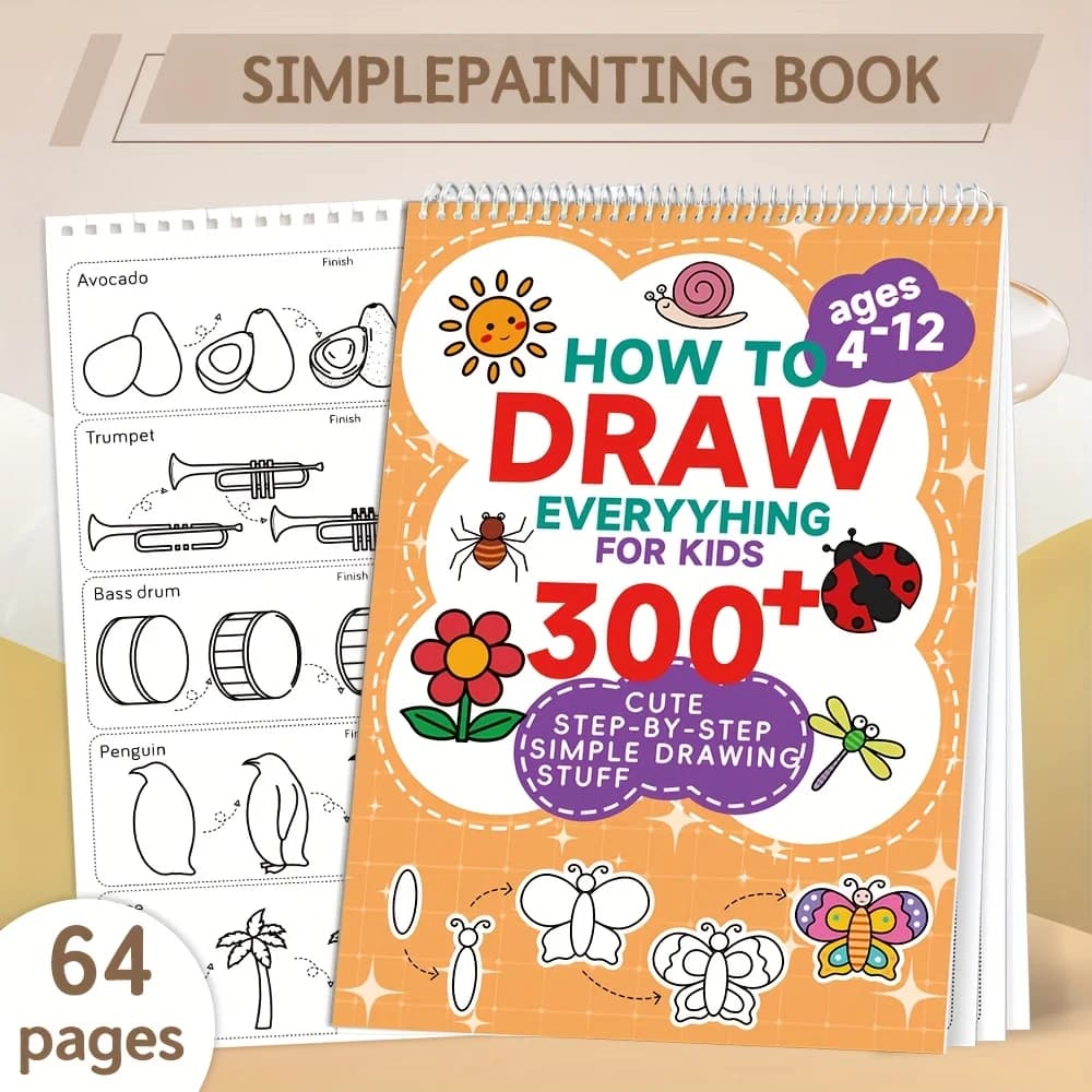 Un livre de dessin simple, facile à comprendre, avec étapes détaillées et pratiques, pratique pour p