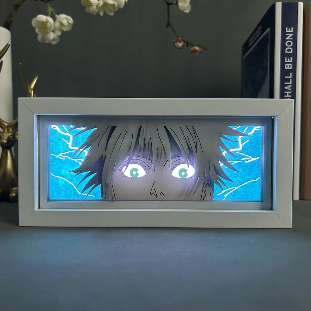 Veilleuse 3D Anime pour décor de chambre, boîte à lumière Manga, lampe de bureau Papercut, Jujutsu K