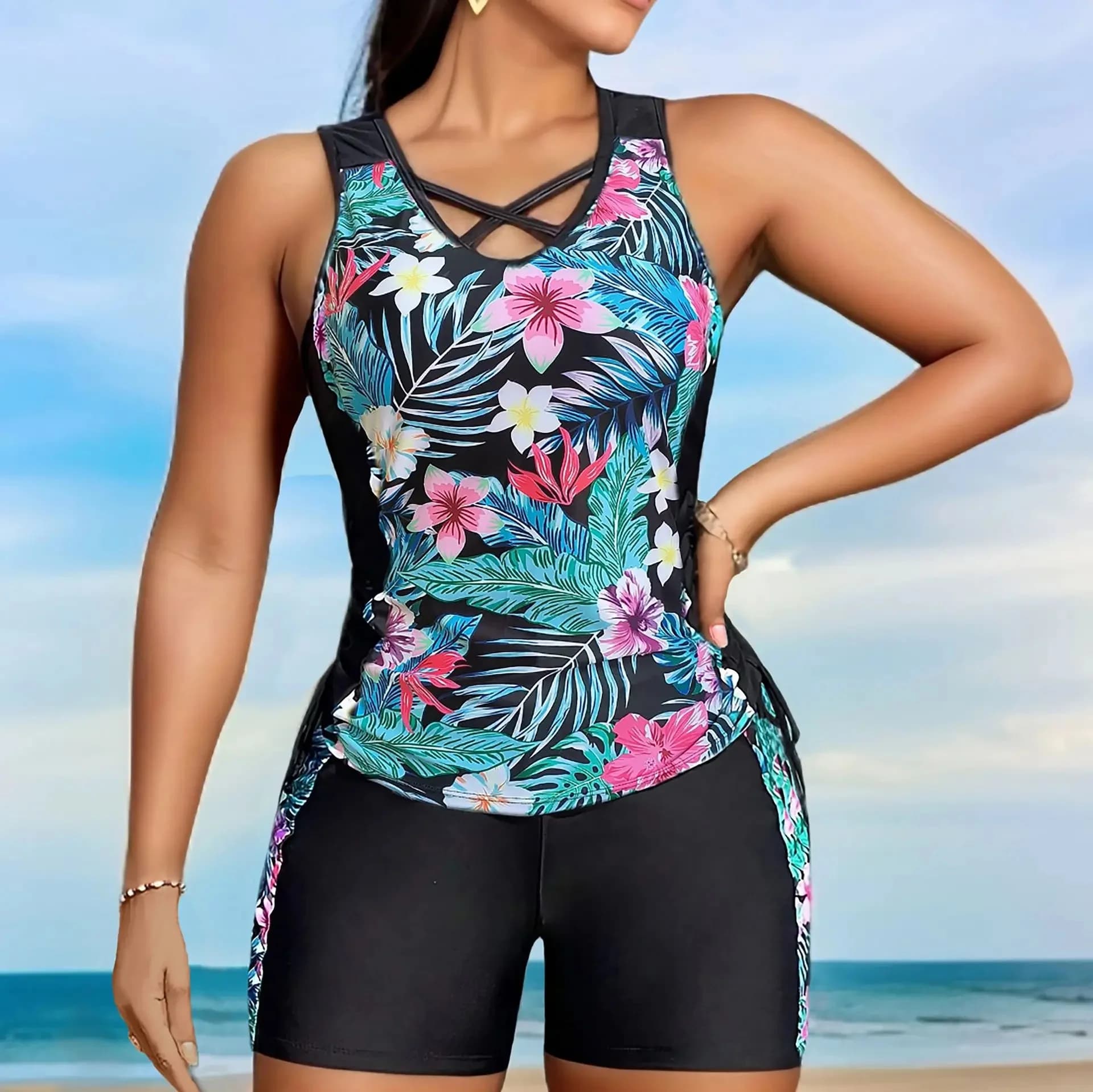Maillot de bain bikini sexy, nouvelle collection, imprimé tendance, grande taille, pour femme, avec 