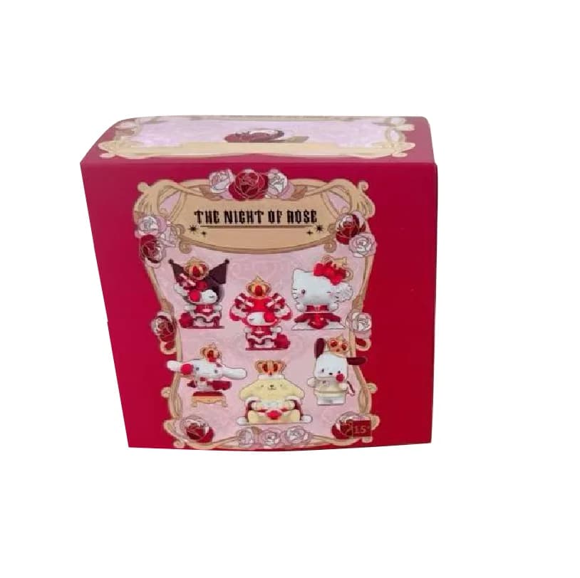 Figurines mystères des personnages Sanrio « Nuit de Roses » – Boîte surprise décorative en PVC pour 