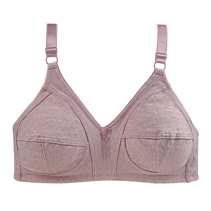 Soutien-gorge fin pour femmes, sans fil, en coton, confortable, grande taille 48C 46CD