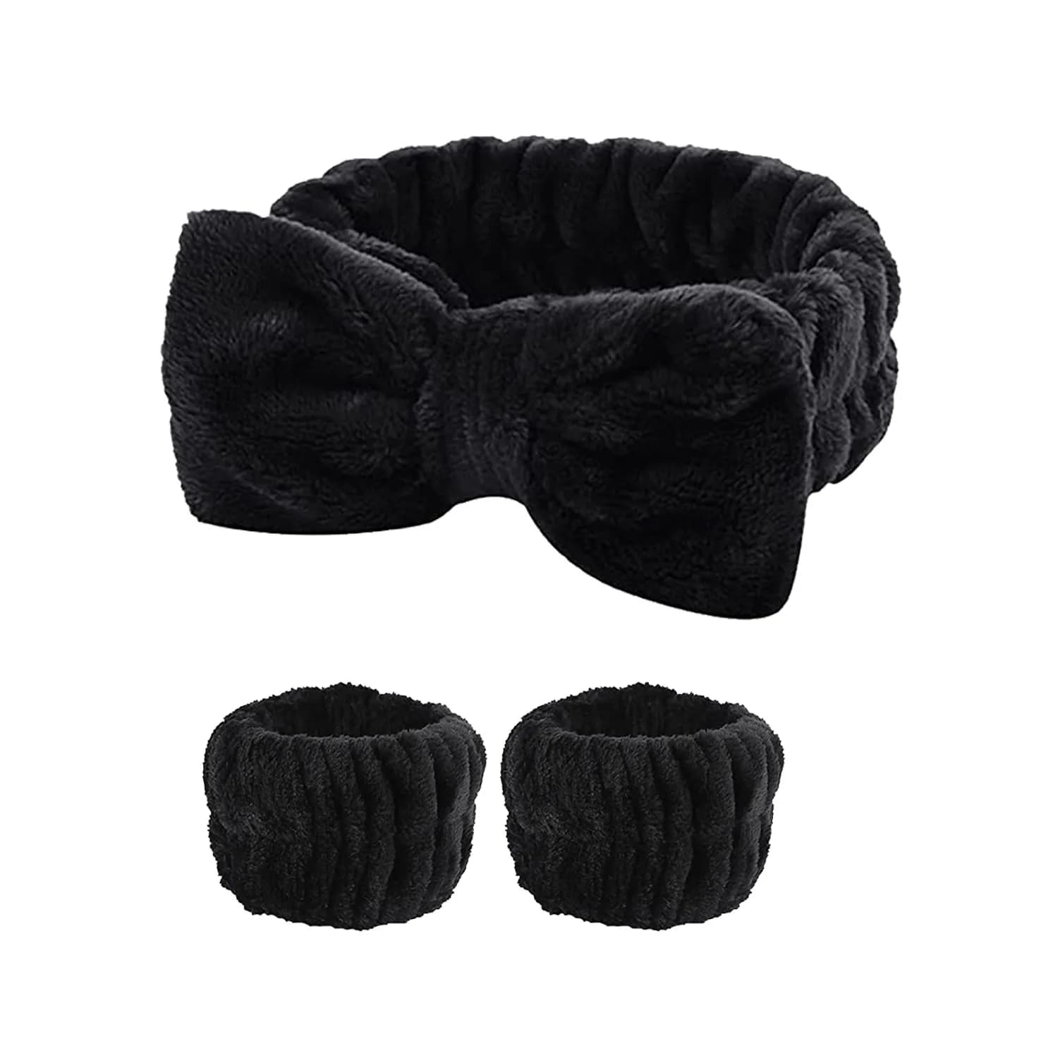 Laver le visage bandeaux pour les femmes corail polaire bandes de cheveux manchette bandes imperméab