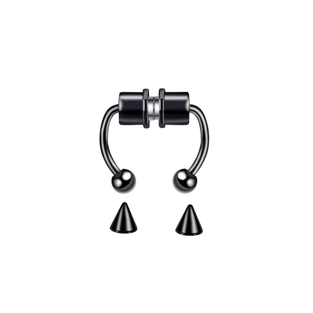 Faux Piercing pour femmes, anneau de nez, cerceau, Septum, Clip de nez, Rock HipHoop, aimant en acie