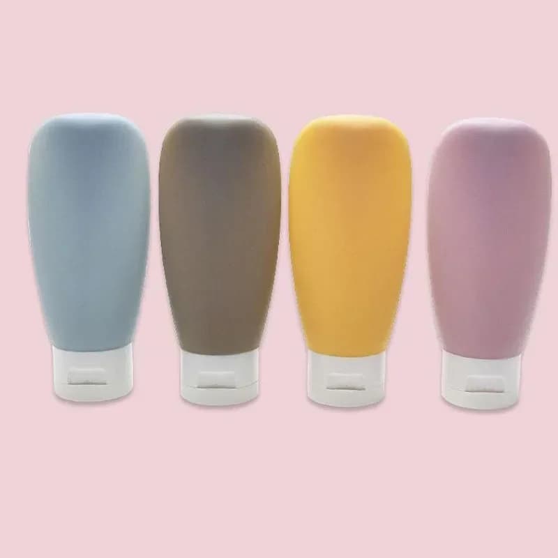 4 pièces/ensemble bouteille rechargeable 60ml récipient de Lotion souple Tube à presser bouteille vi
