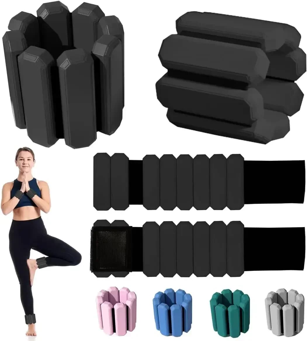 Une paire de sangles de poignet portantes de 1lb/2lb, poids réglables, Bracelet lesté pour poignet e