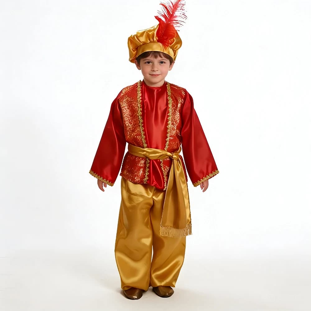 Costume de prince arabe Aladdin pour garçons, déguisement de lampe magique, idéal pour les fêtes cos