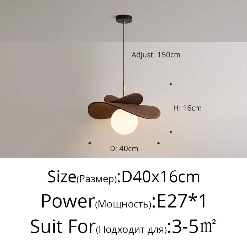 Lampes suspendues de style rétro français pour restaurant, lampes suspendues créatives en herbe de l