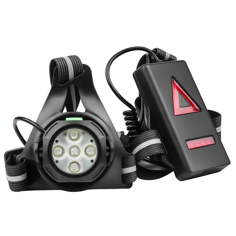 Feux de course de nuit pour vélo, lumière de poitrine avec 90 °   Lampe de sécurité ultra lumineuse 