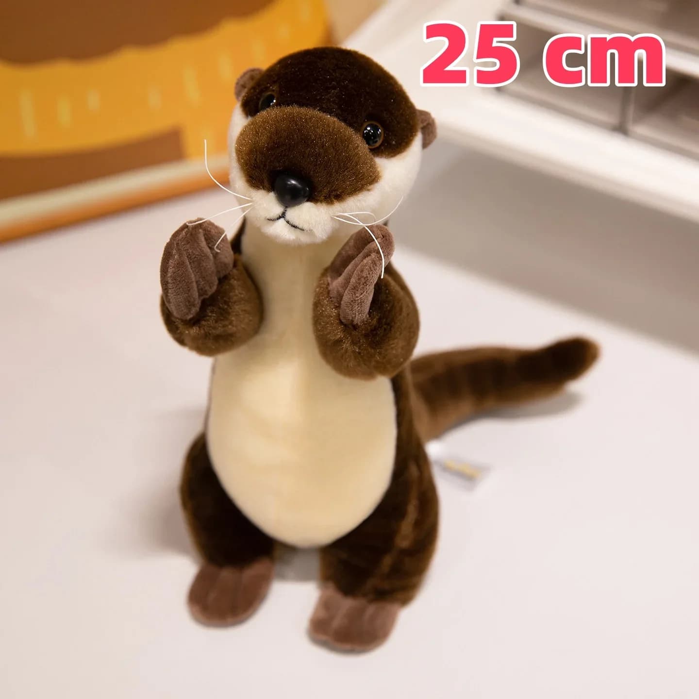 Jouets en peluche de loutre réalistes, poupée de loutre en peluche confortable, drôle, différents po