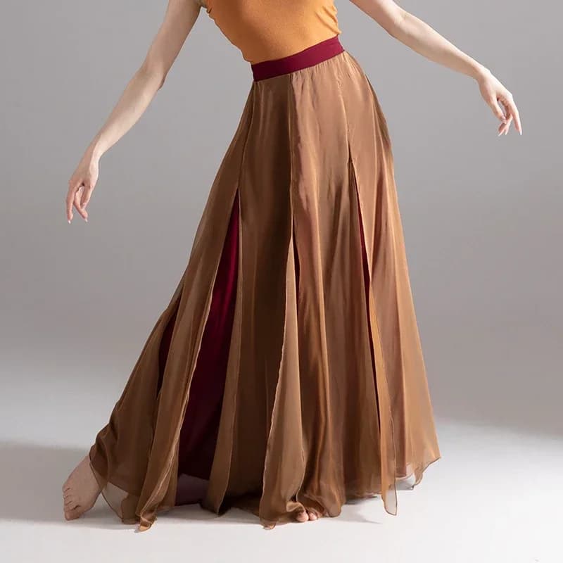 Robes de danse du ventre pour femmes, jupes de danse sur scène, en mousseline de soie, semblable à u