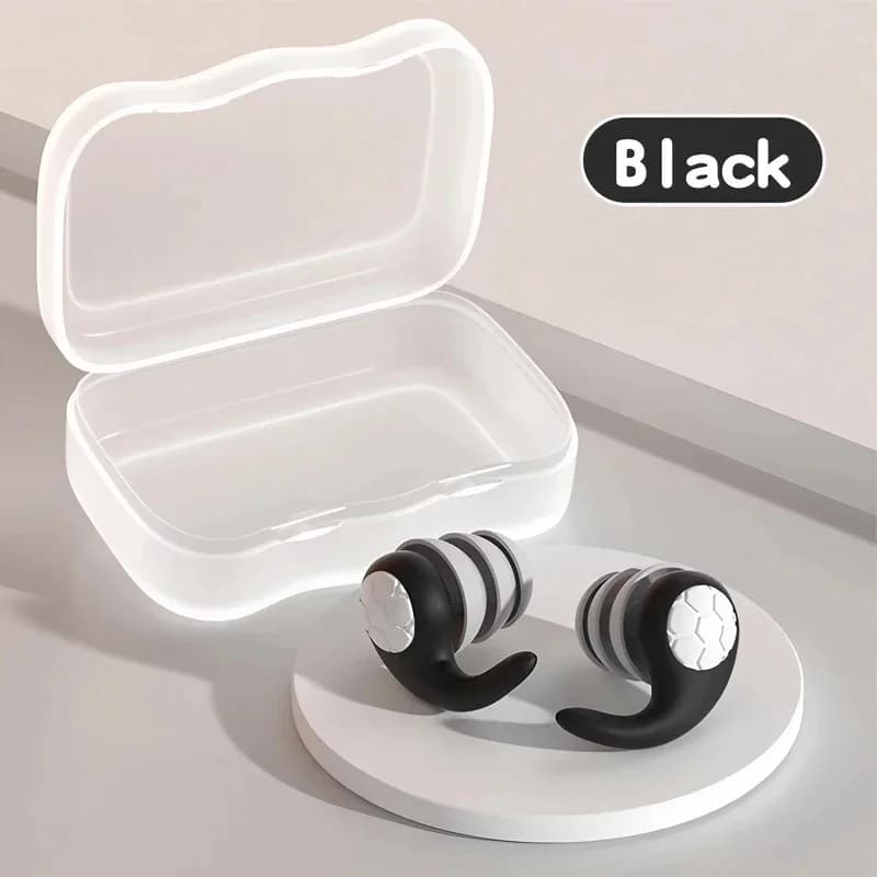 1 paire de bouchons d'oreilles en silicone souple, suppression du bruit, étanche, ajustement confort