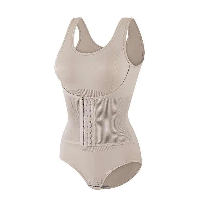 Body Shapewear Double boutonnage ventre contrôle corps Shaper post-partum minceur femme taille forma