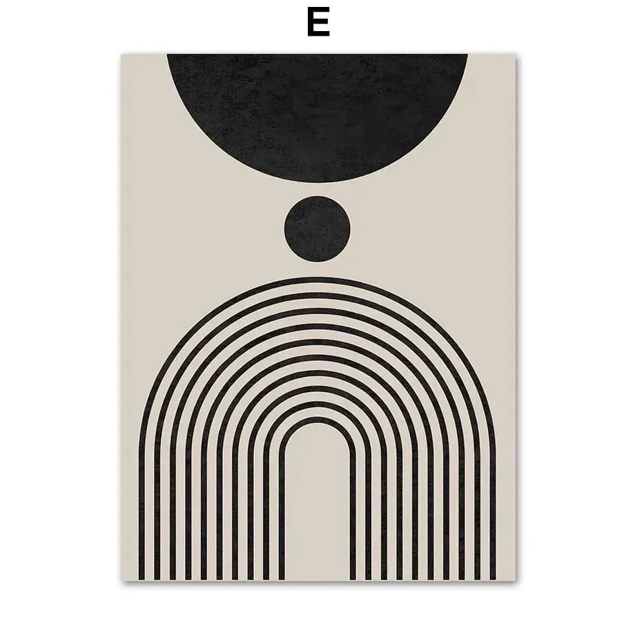 Toile d'art mural minimaliste avec lignes arc-en-ciel noires, corps Matisse abstrait, affiches de pe