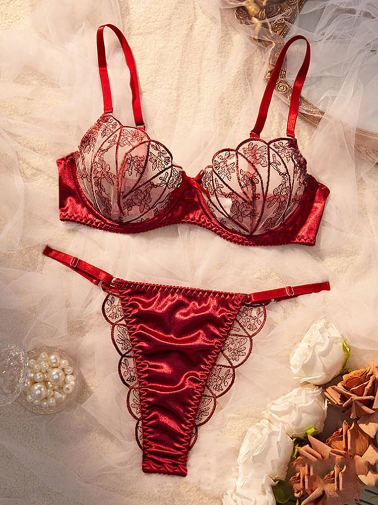 Ensemble de lingerie ultra sexy en maille, lingerie féminine romantique et érotique, lingerie de lux