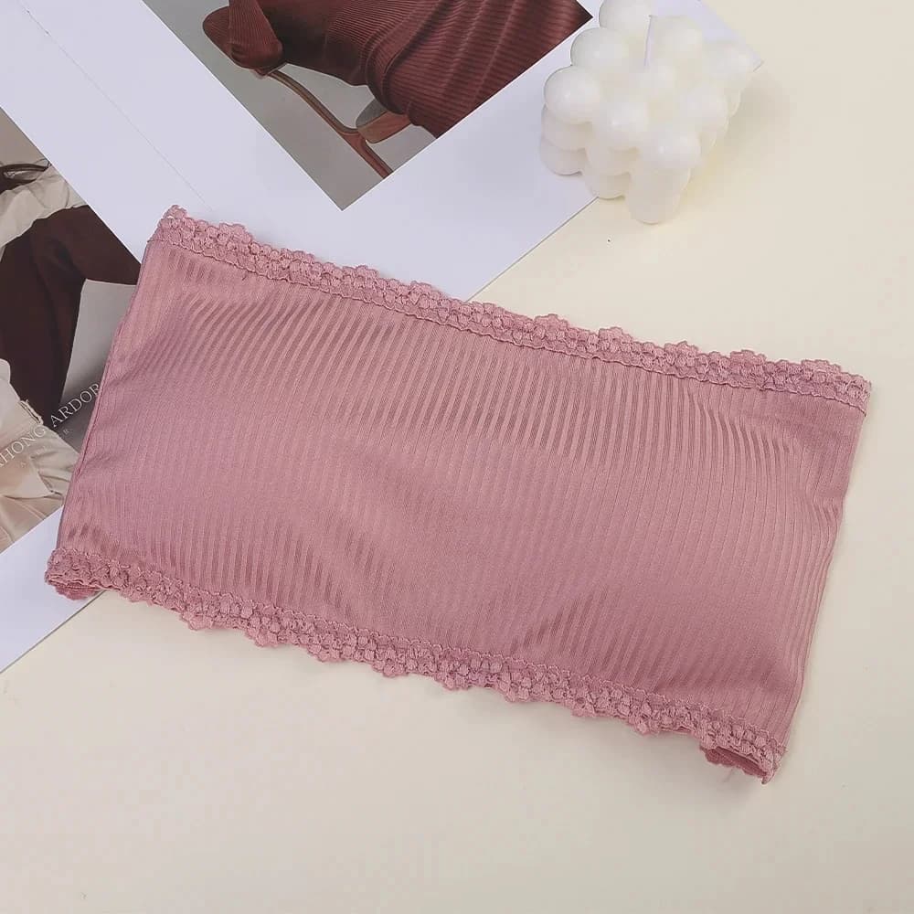 Soutien-gorge d'été sans bretelles pour femmes, dos en dentelle, hauts de poitrine Sexy, sans coutur
