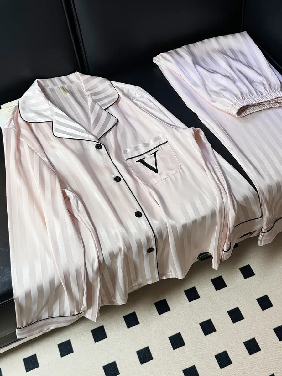 Ensemble pyjama imprimé vert, manches longues, vêtements de nuit pour femmes, luxe, rayonne, vêtemen
