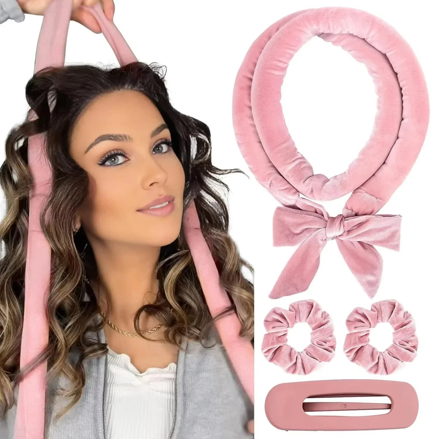 Bigoudi sans chaleur pour femmes, boucles paresseuses, bandeau sans chaleur pour dormir pendant la n