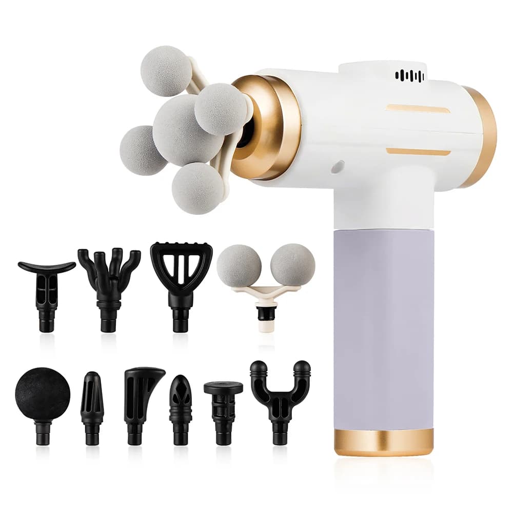 Pistolet de Massage électrique 11 en 1, pistolet de Fascia puissant à 99 niveaux, Vibration à haute 