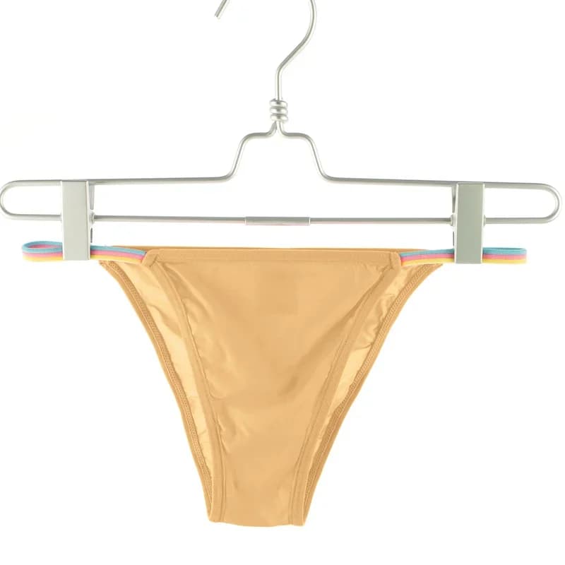 Culotte Sexy pour Femme, Bikini Doux, Lisse, Haute artificiel astique, Taille Basse, Lingerie, T-bac