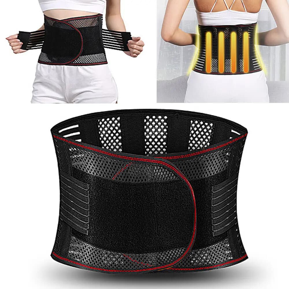 Ceinture de Soutien Lombaire pour Homme et Femme, Corset Respirant de Soutien de la Colonne Vertébra