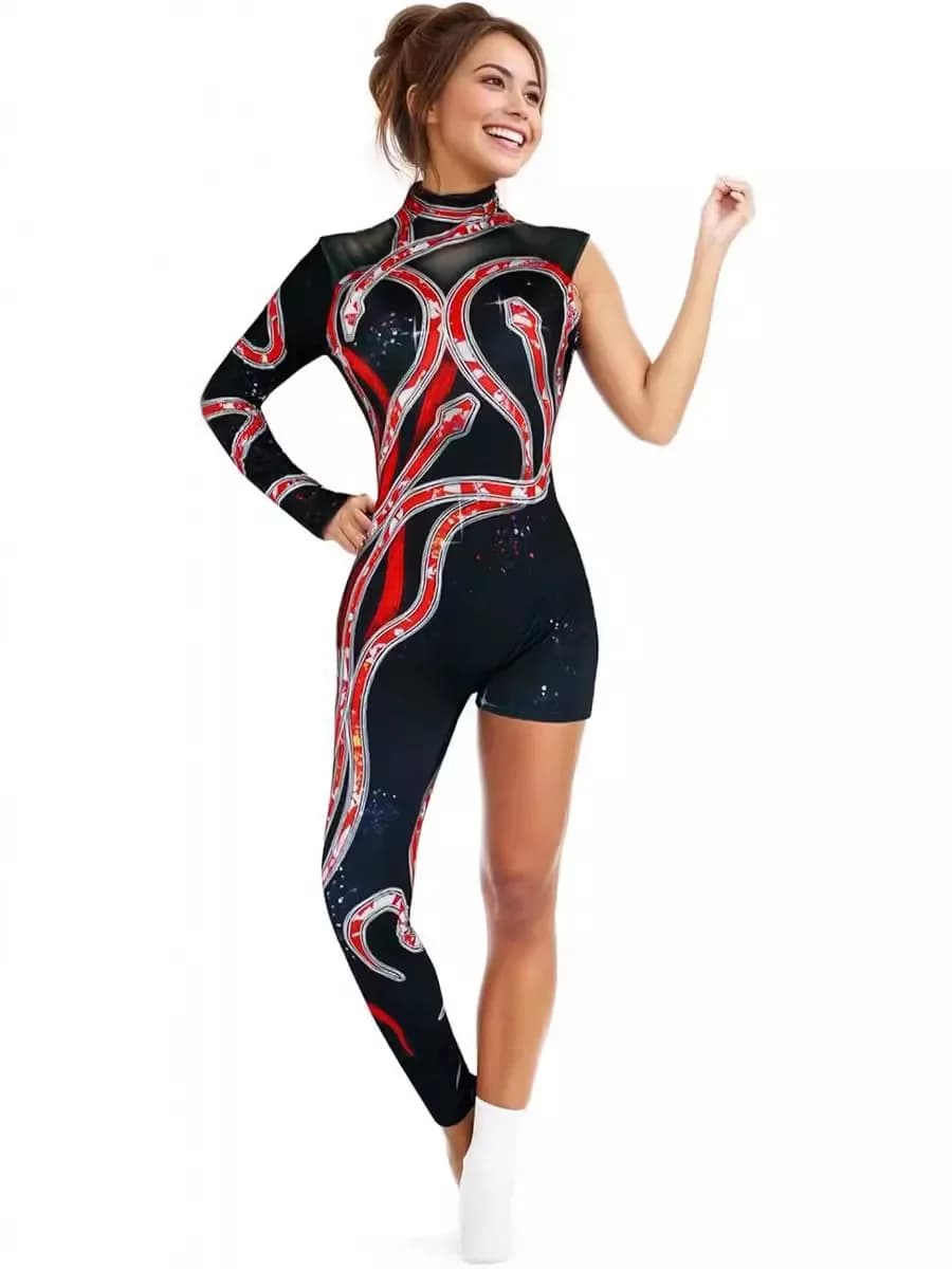 Taylor Cosplay Swift Eras Tour Costumes Sexy noir simple jambe combinaison Costumes adultes femmes c