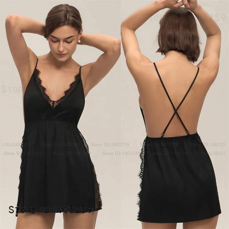 Grande taille 3XL -5XL Chemise de nuit femme Chemise de nuit vêtements de nuit Sexy Lingerie intime 