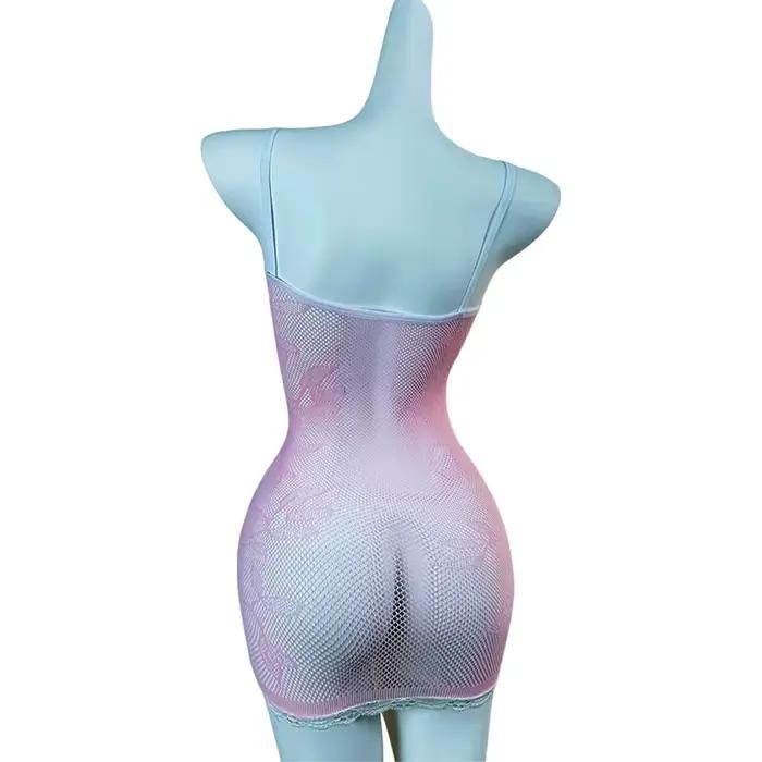 1 pièce Robe moulante sexy pour femme en résille ajourée transparente, tenue de plage sans bikini, m