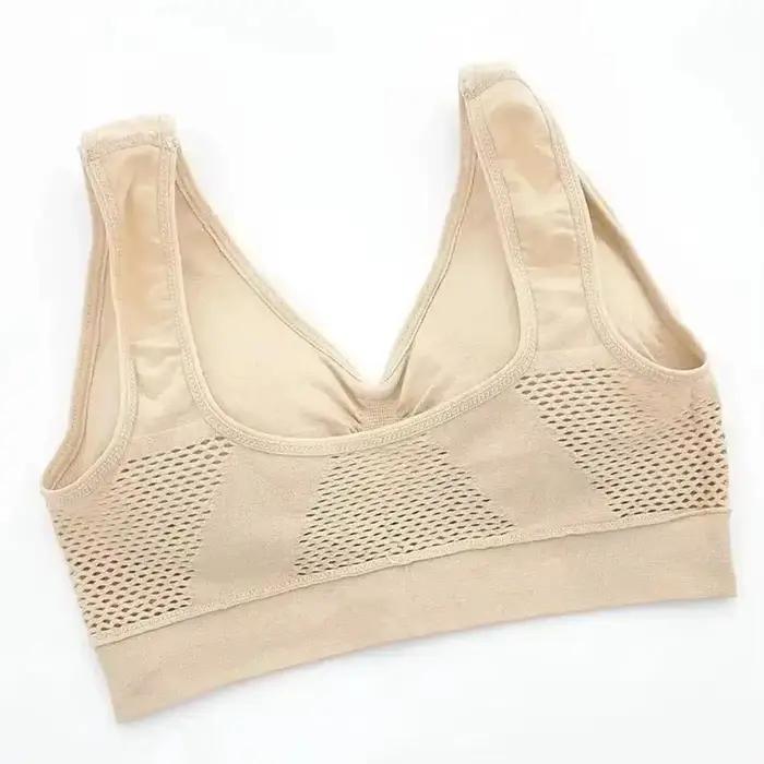 Soutien-gorge de sport respirant pour femmes, 1 pièce, absorbant la sueur, coussinet antichoc, haut