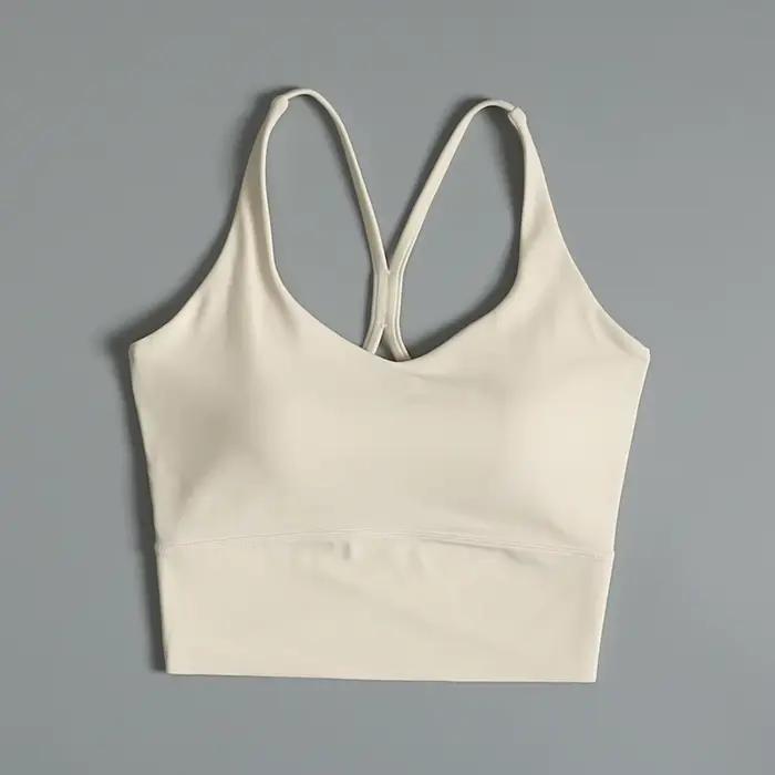 Très bon à porter! ! Fixation protection des seins anti-choc et beau dos soutien-gorge de fitness à