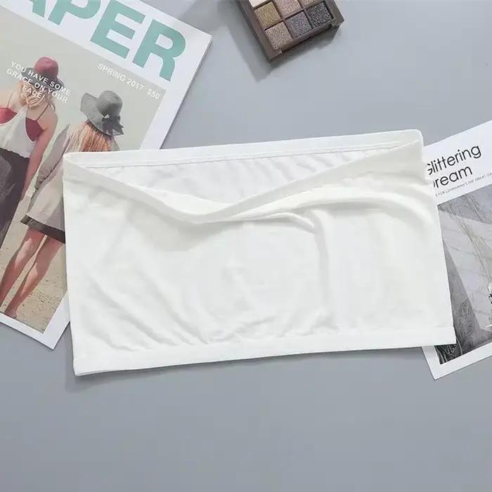 Une pièce été Sexy bustiers femmes sans bretelles Push Up soutien-gorge Lingerie glace soie mince sa