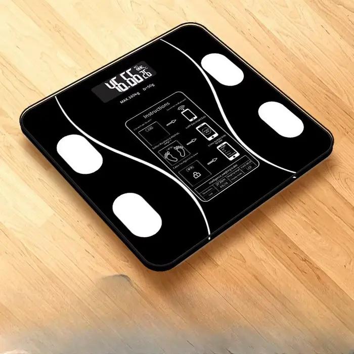 Balance de graisse corporelle LED affichage numérique APP balance de poids intelligente USB Recharge