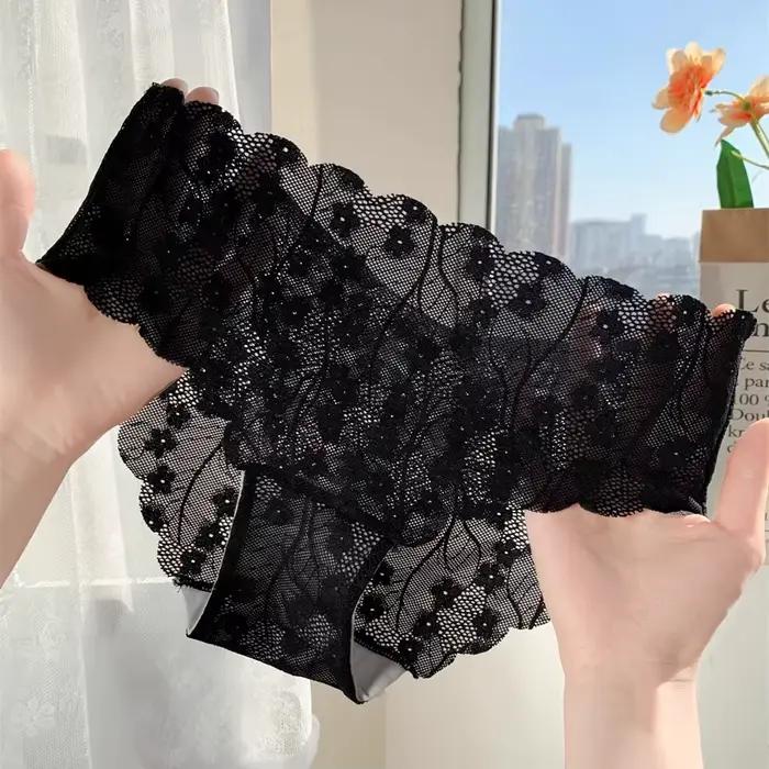 Culotte femme Slip sexy en dentelle pour femme Sous-vêtements tendances Sous-vêtements fins Lingerie