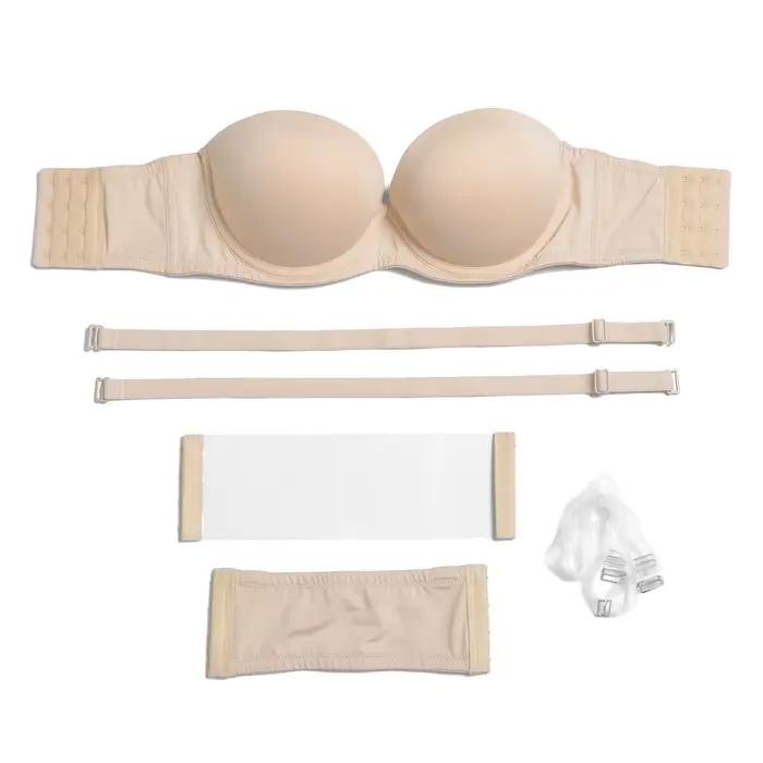 Soutiens-gorge push-up rembourrés en silicone dos nu pour femmes, lingerie sexy, bretelles, soutien-