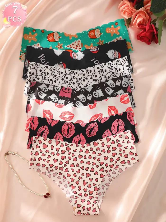 Ensemble de 7 culottes triangulaires sans couture, confortables, élastiques et ajustées pour femmes,