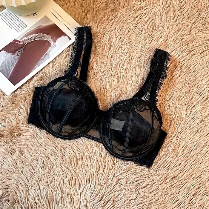 Soutien-gorge adhésif grande taille pour femme, noir, en dentelle, lingerie, tailles 75 80 85 90 95