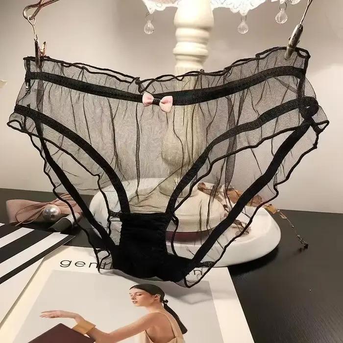 Culotte Sexy en dentelle pour femmes, sous-vêtements à la mode, slip ajouré pour filles, taille bass