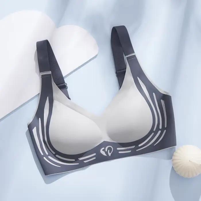 Soutien-gorge de sport grande taille pour femme, maintien doux, course à pied, bonnets fixes, anti-a