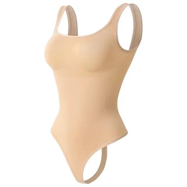 Été femmes taille formateur corps Shaper col carré débardeurs sans couture ventre contrôle Shapewear